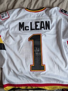 1994 Standly Cup Signed Kirk McLean Jersey